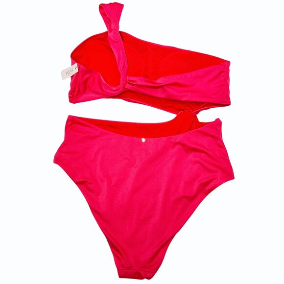Victorias Secret Swim Twist 1 Shoulder Monokini‎ Womens XXL 1Piece Swimsuit Red - Picture 5 of 12